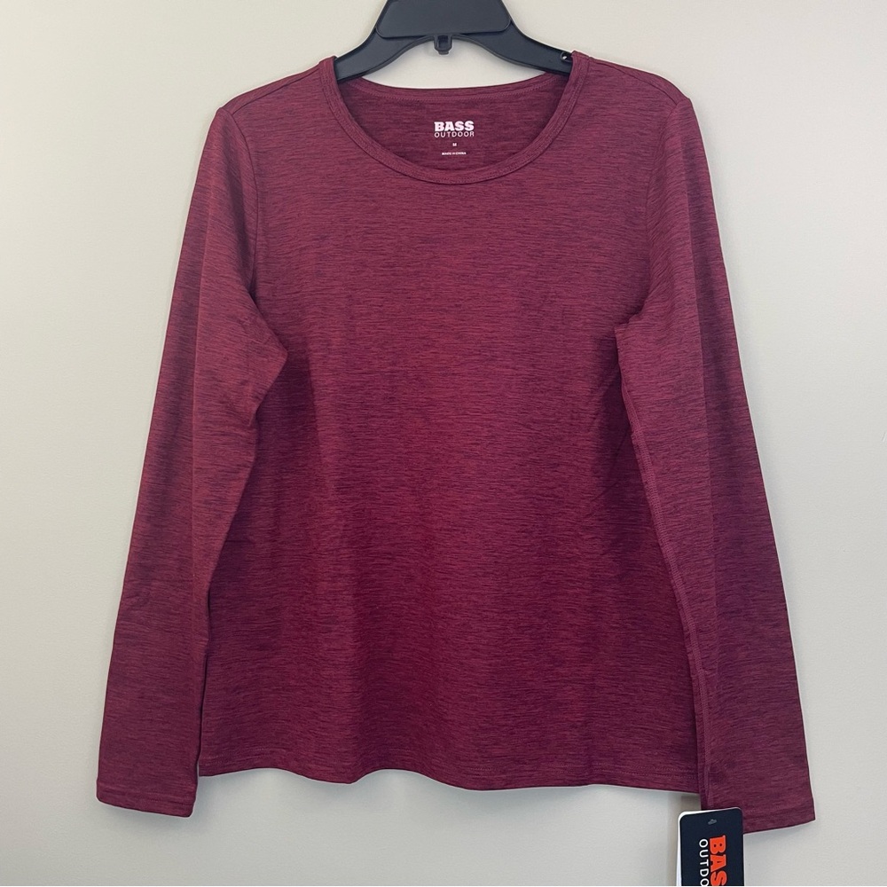BASS OUTDOOR Women’s Active Knit Long Sleeve Shirt Sz M